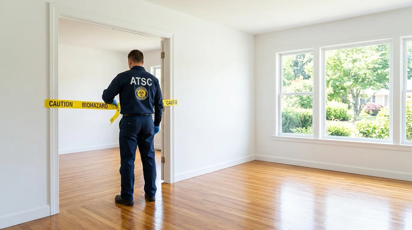 Certified biohazard cleanup crew performing Decomposition Cleanup in Gorham